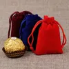 Multi-Colors подарочная упаковка DrawString упаковочные сумки украшений ожерелье соломенные наушники хранения фланелет упаковка сумка оптовые