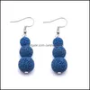 Charme 8Mm 10Mm 12Mm Pierre De Lave Charmes Boucles D'oreilles Diy Huile Essentielle Diffuseur Bijoux Femmes Perles Volcaniques Boucle D'oreille Drop Deliv Dhseller2010 Dhzlv