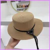 Women Fashion Bucket Hat Designer Casquette Summer Outdoor Triangle Straw Hat Fitted Caps Hats Mens High Quality Baseball Cap D2232559299