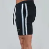 Side Striped Breathable Running Shorts Men Quick Dry Workout Bodybuilding Gym Sports Jogging Pocket Training 220715
