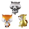 Cartoon Animal Foil Balloons squirrel Ballon Fox Globos Air balloon Birthday party decorations Kids hedgehog Inflatable toys 2023