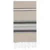 Serviette VEGAS Très Absorbante Et Douce Luxe Bain Turc Pestemal Plage 100x180 Cm (37"x70")350 Gr(0.77 Lbs.) %100 Coton Beige