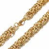 Catene Granny Chic Heavy Byzantine Box Collana per uomo Argento color oro Mens Collane Gioielli in acciaio inossidabile 6/8 / 10mmChains