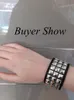 New Unique 1/2/3 Row Cuspidal Spikes Rivet Stud Wide Cuff Leather Punk Gothic Rock Unisex Bangle Bracelet Men Jewelry