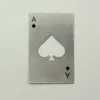 Ouvre-bouteille Spades A Poker carte à jouer Ace ouvre-bière bouteilles couvercle dissolvant pour Bars fête Restaurant outil cadeau XDJ222