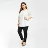 女性用ブラウスシャツプラスサイズエレガントなブラウスの女性コレクション2022ホワイトイブズサイズのシャツオフショルダートップレミスウェディングパーティー