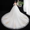 가벼운 웨딩 드레스 2022 새로운 신부 기질 드레스 모리 슈퍼 요정 흰색 꿈의 큰 꼬리 임신 여성은 단순하고 얇은