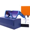 Modedesigner solglasögon UV -skydd design polariserad solglasögon sidobrev toppkvalitet solglasögon män kvinnor strandglasögon