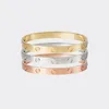 Bracelets de pulseira de parafuso de amor pulseiras de luxo jóias de luxo Bangle Bangle Classic 5.0 Titanium Steel liga a ouro Cores de ouro Gold/Silver/Rose Never Fade não alérgicas
