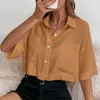 Camicette da donna camicie fresche maniche lunghe per donna top alla moda femminile versatile temperamento singolo a petto cardigan nero maglione elettorale
