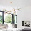 Branchement bulle pendentif LED lumières or noir corps nordique salle à manger cuisine lumière design suspension lampe AC110V 220V237H