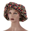 Bonnet / Skull Caps Mode Afrique Double Couche Impression Femmes Satin Nuit Sommeil Cap Cheveux Bonnet Chapeau Soie Imperméable Douche De Nuit Davi22