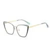 Lunettes de soleil de mode Cadres Femmes Lunettes Cadre De Luxe En Métal Carré Lentille Claire Pour Femme Anti Bleu Lumière Bloquant Filtre Ordinateur GlassesFash