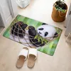カーペット動物かわいいパンダ家庭用床マットリビングルームベッドルームカーペットエントリバスルームノンスリップバス快適な足40x60cm