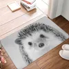 Tapijten Deurmat Hedgehog Zwart Wit Decor 3D Tapijt Tapijt Bathmat Ant Anti-Slip Ingang Woonkamer Thuis Keuken Zand Schrapend Dust Slaapkamer