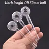 50pcs Yüksek kaliteli el sigara borusu 4 inç cam yağ brülör boruları mini küçük kaşık boru tütün düz tüp handpipe füme aksesuarlar