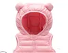 Neue 2021 Baby Jungen Mädchen Baumwolle Winter Weste Outfit Mode Kinder Baumwolle Gefüttert Cartoon Ohr Hoodies Baby Warme Jacke J220718