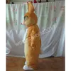 Halloween giallo coniglio costume da mascotte di alta qualità personaggio dei cartoni animati di alta qualità abiti unisex adulti outfit natale carnevale fantasia vestito