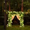 Stringhe a LED solare a foglia verde artificiale foglia di vite piante leggero ghirlanda fata luci decorazioni natalizie per il matrimonio da giardino all'aperto