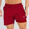 2022 Двойные слои спортивные штаны Quick Drying Running Sport Shorts тренажерный зал тренировочный беговой еду для фитнес -тренировок для MEN69243836714030