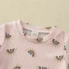 Juegos de ropa para niños recién nacidos Baby Boy Summer Rainbow Ribbeb Camiseta de manga corta de dos piezas J220711