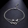 Zilveren kleurpoot armbanden voor vrouwen voet sieraden zilveren kleur voeten ketting vriendschap geschenken initiële enkelband