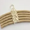 Hangers & Racks 38cm Anti Slip Jute Wrapped Clothes For Women Foam Sweater Thick Padded Coat Bridesmaid Wedding Gown Closet