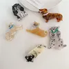 Korea Unique Animal Hair Accessories Acetate Hairpin French Corgi Dog Cute Animals Geometric Grasp Hair Clip Claw 15 styles