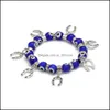 Bracelets de charme joias bracelete azul turco martommades festas de cristal nazar religioso para mulheres entrega 2021 bfq8m