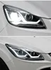 Pełne reflektory LED do Forda Kuga Escape 2013-16 światło głowa wysoko wiązka Anioła oko w ciągu dnia światła biegowe ksenonowe lampa sygnałowa żarowa
