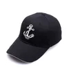 Black Cap Sailor Hat For Men Baseball Caps Fashion Anchor Embroidered Cotton Women Outdoor Sport Casual Snap Back Hiphop Sunhats 220706