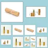 Packing Bottles Office School Business Industrial 12.1Mm Natural Bamboo Lipstick Tube Portable Gold High Gra Dhxjh