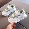 2021 New Kids Fashion Shunky Sneakers for Toddler Boys Beadable Mesh Kids Shoes Girls Wightweight Babies Tennis Shoes D09243 G220527