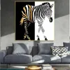 Arte astratta moderna Zebra Pittura su tela Poster Stampe di animali retrò Immagini di arte della parete per soggiorno Decorazione della parete di casa