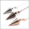 Colares pendentes pingentes de jóias de bronze pendum pendo ce reiki cone de charme vintage doar para terapia energética meditação de adivinhação