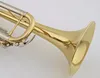 BB Professional 트럼펫 고급 고품질 B 플랫 트럼펫 마우스 피스 및 케이스 골드 래커 윈드 ​​악기 Trompete