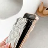 Custodie di protezione reticolare elettrolitico in pelle di agnello placcatura di lusso glitter Custodia morbida antiurto in TPU per iPhone 13 12 11 Pro Max XR XS X 8 7 6 Plus Samsung S21 S22 Ultra