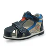 Apakowa Summer Kids Shoes Lock Toe Moads Boys Sandals Orthopedic Sport PU