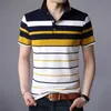 Camisa polo listrada clássica masculina algodão manga curta verão plus size mxxxxl 220618
