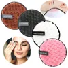 Herbruikbare handdoek zachte make -up remover kussens microvezel make -up verwijderen wip katoenen ananan ananas ronde cosmetische puff luie gezicht reinigingsgereedschap