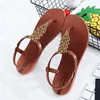 Net red sandals female Xia Ping with Bohemian national wind flat bottom wild resort beach shoes 220429