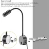 Topoch Lampe de lecture LED USB pour chambre à coucher, applique murale à brancher, tuyau flexible, montage en surface, variateur tactile pour chevet, camping-car, bateau, affichage artistique, fonctionne AC100-240 V EU US