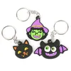 Schlüsselanhänger Lanyards Halloween Schlüsselanhänger PVC Weiches Silikon Kürbis Cartoon Schlüsselbund Tasche Dekoration Anhänger Geschenke SI4K