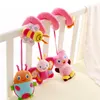 Étoiles musicales éléphant singe lit de voiture multifonctionnel suspendu cloche bébé dessin animé éducatif jouets en peluche hochets pour les enfants