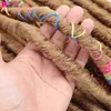 18 "Dreadlocks doux Crochet tresses cheveux déesse Faux Locs avec ligne de couleur Extensions de tressage synthétiques Expo City 220610