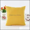 Caixa de travesseiro suprimentos de cama têxteis domésticos jardim ll color sólida poliéster arremesso de almofada de travesseiro Er decor chr dhbf3