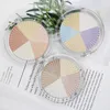 Illuminateur de correspondance des couleurs transparent Poudre de surligneur 3D Fard à paupières Palette de maquillage pour le visage Glow Shimmer Rainbow Highlight Contour Bronzer