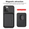 Hoogwaardige mobiele telefoonhoes voor iPhone 14 13 Cases 11 Pro Max 12 Mini XS XR X 8 7 Plus met MagSafe Magnetic Card Pocket Back Cover Luxe Mobile Shell