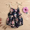 Pasgeboren baby bloemen rompers sling jumpsuits boutique peuter baby's bodysuits bodysuits een stuk klimkleren