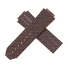 New Watch Accessories Rubber Strap for Hublot Big Bang King Fusion Rubber Watch Strap Black/Blue/Brown Texture
